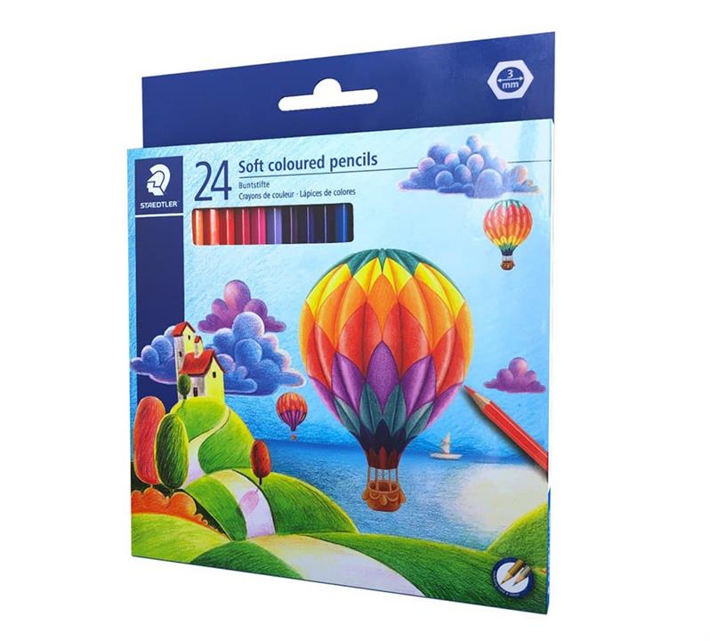 مدادرنگی 24 رنگ مقوایی استدلر مدل سافت